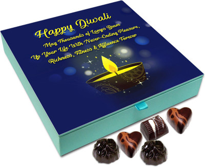 Chocholik Diwali Sweets - May Thousands Of Lamps Beam Up Your Life This Diwali Chocolate Box - 9pc Truffles(108 g)