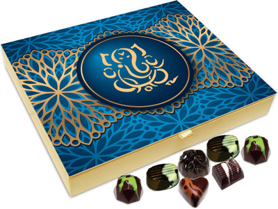

Chocholik Diwali Sweets - May Lord Ganesha Bless You This Diwali Chocolate Box - 20pc Truffles(240 g)