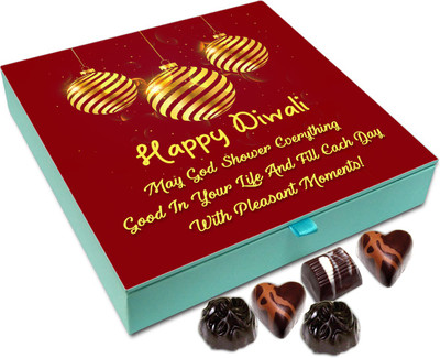 

Chocholik Diwali Sweets - On This Diwali May God Shower Everything Good In Your Life Chocolate Box - 9pc Truffles(108 g)