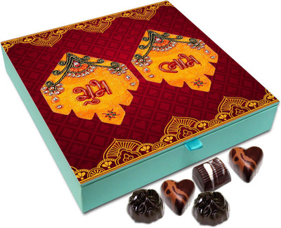 

Chocholik Diwali Sweets - I Wish You A shubh And Happy Diwali Chocolate Box - 9pc Truffles(108 g)