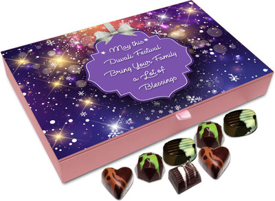 

Chocholik Diwali Sweets - May This Diwali Festival Bring In Lots Of Happiness Chocolate Box - 12pc Truffles(144 g)