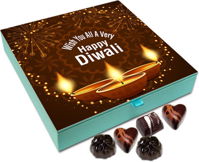 

Chocholik Diwali Sweets - Wish You All A Very Happy And Successful Diwali Chocolate Box - 9pc Truffles(108 g)