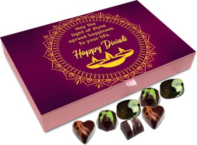 

Chocholik Diwali Sweets - May The Light Of Diwali Diyas Spread Happiness In Your Life Chocolate Box - 12pc Truffles(144 g)