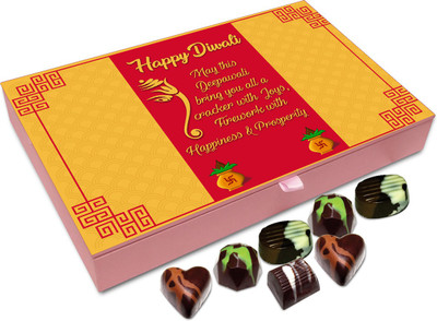 

Chocholik Diwali Sweets - May This Deepawali Brings Happiness And Joy Chocolate Box - 12pc Truffles(144 g)