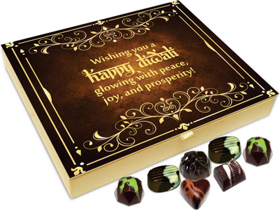 

Chocholik Diwali Sweets - Wishing You Diwali Glowing With Peace Chocolate Box - 20pc Truffles(240 g)
