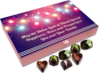 

Chocholik Diwali Sweets - May Divine Light Of Diwali Helps You Chocolate Box - 12pc Truffles(144 g)