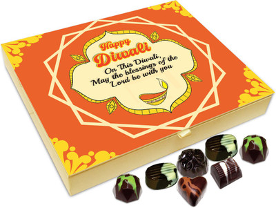 Chocholik Diwali Sweets - On Diwali May The Blessings Of God Be With You Chocolate Box - 20pc Truffles(240 g)