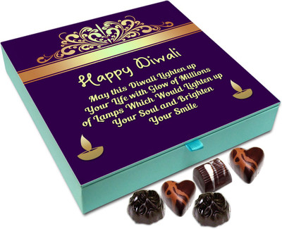

Chocholik Diwali Sweets - May This Diwali Lights Up Your Soul Chocolate Box - 9pc Truffles(108 g)