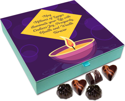 

Chocholik Diwali Sweets - May Million Of Diwali Lamps Illuminate The Whole World Chocolate Box - 9pc Truffles(108 g)