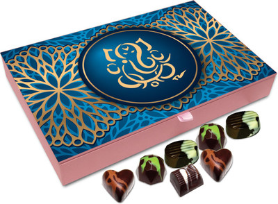 

Chocholik Diwali Sweets - May Lord Ganesha Bless You This Diwali Chocolate Box - 12pc Truffles(144 g)