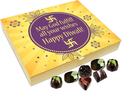 

Chocholik Diwali Sweets - May God Fulfill All Your Wishes On This Deepawali Chocolate Box - 20pc Truffles(240 g)
