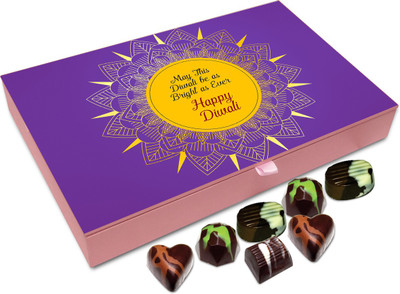 

Chocholik Diwali Sweets - May Your Diwali Be As Bright As Ever Chocolate Box - 12pc Truffles(144 g)