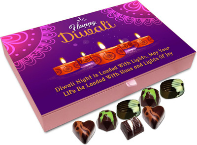 

Chocholik Diwali Sweets - May Your Diwali Be Loaded With Hues And Lights Of Joy Chocolate Box - 12pc Truffles(144 g)