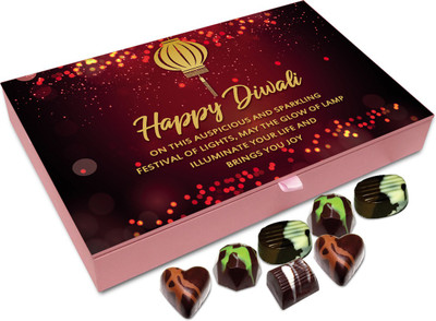 

Chocholik Diwali Sweets - On Sparkling Diwali Festival May God Fulfills All Your Dreams Chocolate Box - 12pc Truffles(144 g)
