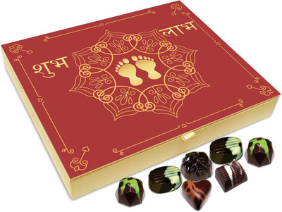 

Chocholik Diwali Sweets - Shubh Diwali To All My Super Friends Chocolate Box - 20pc Truffles(240 g)