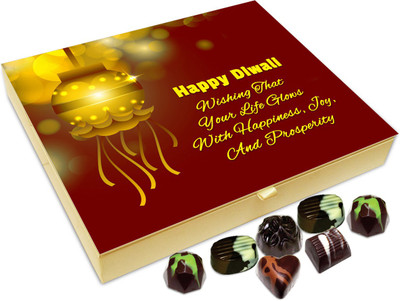 

Chocholik Diwali Sweets - On This Diwali I Wish Your Life Glows With Happiness Chocolate Box - 20pc Truffles(240 g)