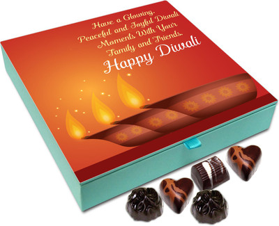 

Chocholik Diwali Sweets - Have A Peaceful Glowing And Safe Diwali Chocolate Box - 9pc Truffles(108 g)