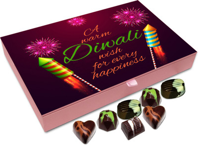 

Chocholik Diwali Sweets - A Warm Diwali Wish For Every Possible Happiness Chocolate Box - 12pc Truffles(144 g)