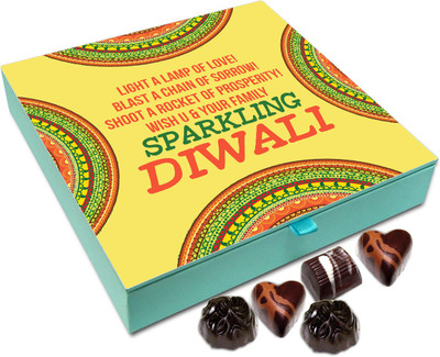 

Chocholik Diwali Sweets - Wishing You And All Your Family A Very Happy Diwali Chocolate Box - 9pc Truffles(108 g)