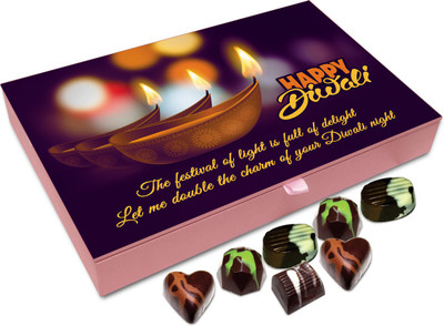 

Chocholik Diwali Sweets - May This Diwali Double Up Your Charm Chocolate Box - 12pc Truffles(144 g)