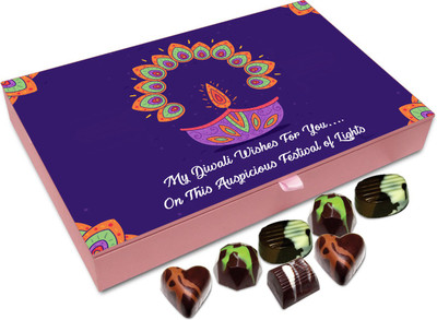 

Chocholik Diwali Sweets - My Diwali Wishes For You On Auspicious Festival Of Lights Chocolate Box - 12pc Truffles(144 g)