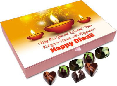 

Chocholik Diwali Sweets - May This Diwali Goddess Lakshmi Fill Your Home With Happiness Chocolate Box - 12pc Truffles(144 g)