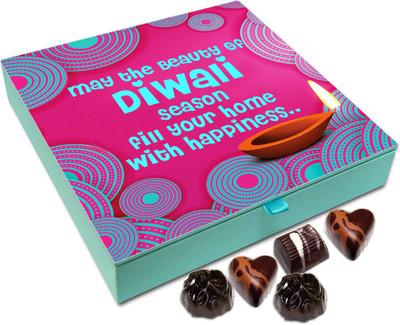 

Chocholik Diwali Sweets - May Diwali Season Fill Your Home With Happiness Chocolate Box - 9pc Truffles(108 g)