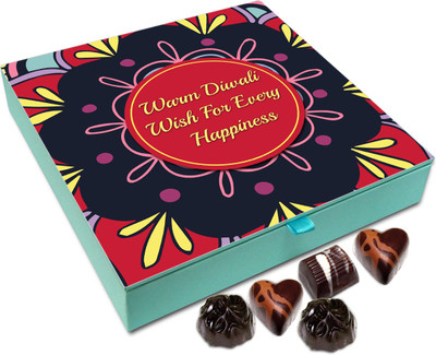 

Chocholik Diwali Sweets - Warm Diwali Wish For Every Happiness Chocolate Box - 9pc Truffles(108 g)