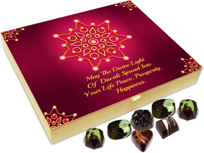 

Chocholik Diwali Sweets - May Divine Light Of Diwali Enlighten Your Life Chocolate Box - 20pc Truffles(240 g)