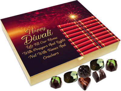 

Chocholik Diwali Sweets - On Diwali Lets Fill Our Home With Happiness Chocolate Box - 20pc Truffles(240 g)