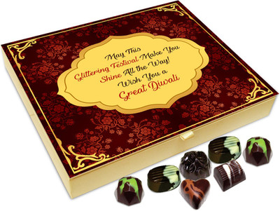 Chocholik Diwali Sweets - May The Glittering Diwali Help You Shine All The Way Chocolate Box - 20pc Truffles(240 g)
