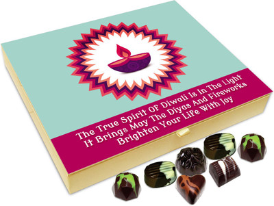 Chocholik Diwali Sweets - May This Deepavali Sparkle Your Life Chocolate Box - 20pc Truffles(240 g)