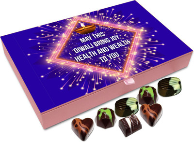 

Chocholik Diwali Sweets - May This Diwali Bring Joy Wealth And Health Chocolate Box - 12pc Truffles(144 g)