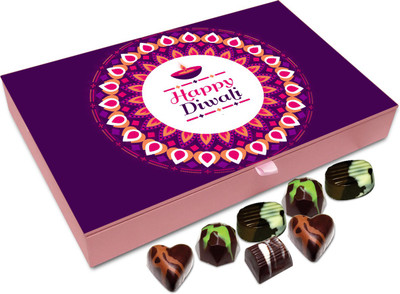 

Chocholik Diwali Sweets - Happy Diwali To All My Well Wishers Chocolate Box - 12pc Truffles(144 g)