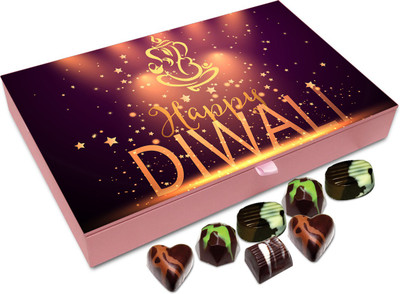 

Chocholik Diwali Sweets - Happy Diwali To All My Near And Dear Friends Chocolate Box - 12pc Truffles(144 g)
