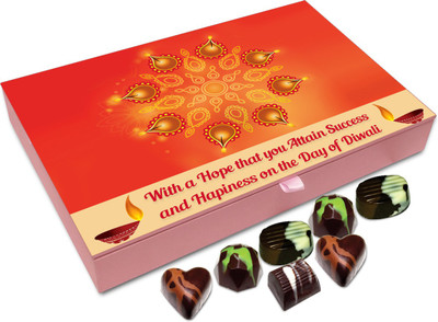 

Chocholik Diwali Sweets - Hope You Attain Huge Amount Of Success This Diwali Chocolate Box - 12pc Truffles(144 g)