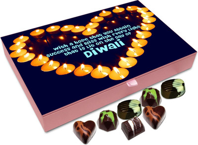 

Chocholik Diwali Sweets - Have A Wonderful And Joyful Diwali Chocolate Box - 12pc Truffles(144 g)