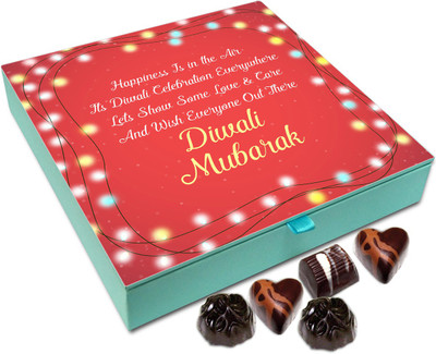 

Chocholik Diwali Sweets - Deepawali Mubarak To All Chocolate Box - 9pc Truffles(108 g)
