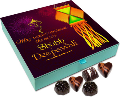 

Chocholik Diwali Sweets - May Peace Transcends The Earth On Diwali Chocolate Box - 9pc Truffles(108 g)