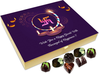

Chocholik Diwali Sweets - Wish You Diwali With Flowerpot Of Happiness Chocolate Box - 20pc Truffles(240 g)