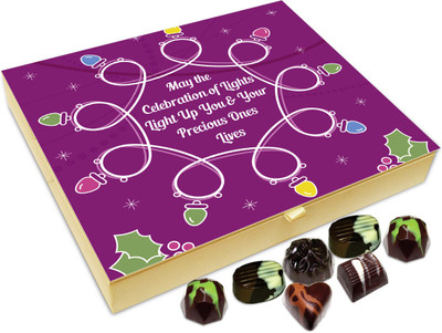 

Chocholik Diwali Sweets - May This Diwali Light Up Your Life Chocolate Box - 20pc Truffles(240 g)