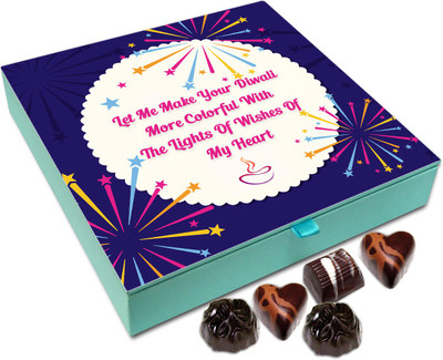 

Chocholik Diwali Sweets - Let Me Make Your Diwali More Colorful Chocolate Box - 9pc Truffles(108 g)
