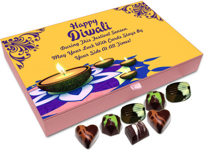 

Chocholik Diwali Sweets - May You Are Blessed With Luck And Success This Diwali Chocolate Box - 12pc Truffles(144 g)