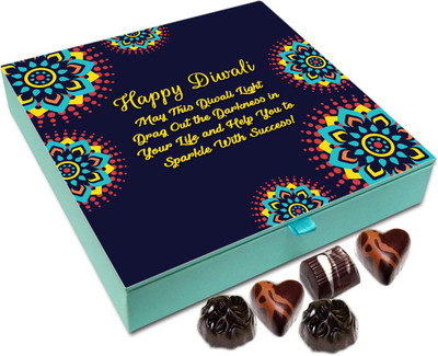 

Chocholik Diwali Sweets - May This Diwali Drag Out The Darkness In Your Life Chocolate Box - 9pc Truffles(108 g)