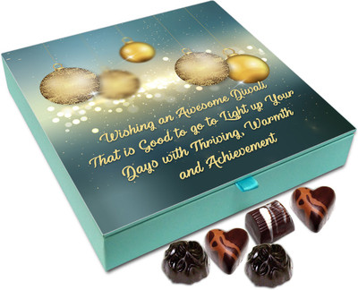 

Chocholik Diwali Sweets - Wishing An Awesome Diwali To You And All Your Family Chocolate Box - 9pc Truffles(108 g)