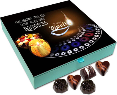 

Chocholik Diwali Sweets - May Lord Fill Your Home With Happiness On Diwali Chocolate Box - 9pc Truffles(108 g)