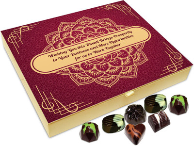 

Chocholik Diwali Sweets - Wishing That Diwali Brings Prosperity To Your Business Chocolate Box - 20pc Truffles(240 g)