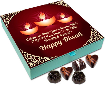 

Chocholik Diwali Sweets - Celebrate This Diwali With Lots Of Fun Chocolate Box - 9pc Truffles(108 g)