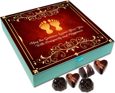 

Chocholik Diwali Sweets - May Goddess Lakshmi Bless You With Prosperity This Diwali Chocolate Box - 9pc Truffles(108 g)