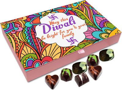 

Chocholik Diwali Sweets - May This Diwali Be Bright For You And Your Family Chocolate Box - 12pc Truffles(144 g)